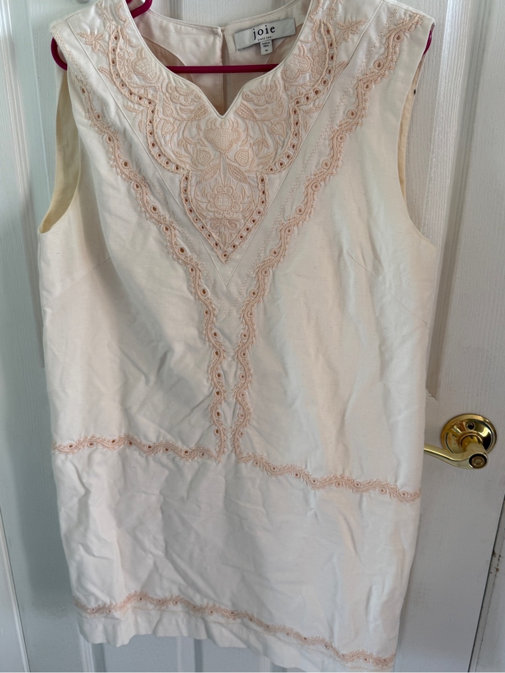Joie Cream Dress with Pink Hue